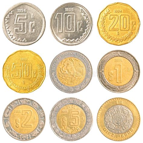 Mexico circulating coins stock image. Image of finance - 37552237