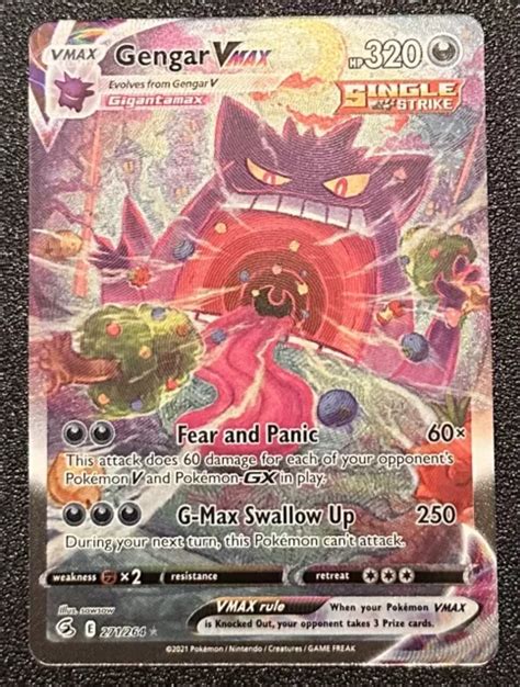 Pok Mon Tcg Gengar Vmax Fusion Strike Holo Secret Rare