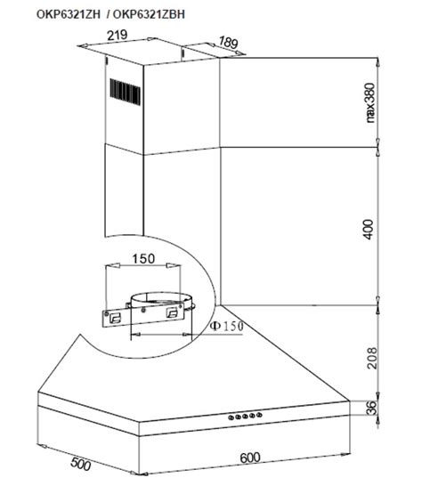 Napa Hansa OKP6321ZBH, kaminska, inox, crna - Koracell