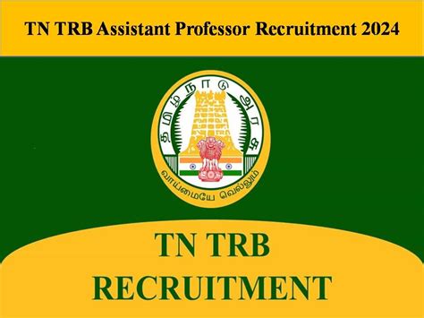 TN TRB Assistant Professor Recruitment 2024 Out Apply Online For 4000