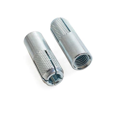 Inch Premium Zinc Plated Carbon Steel Knurled Drop In Anchor