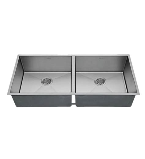 Hindware Superio 304 Grade Stainless Steel Grey Double Bowl Kitchen