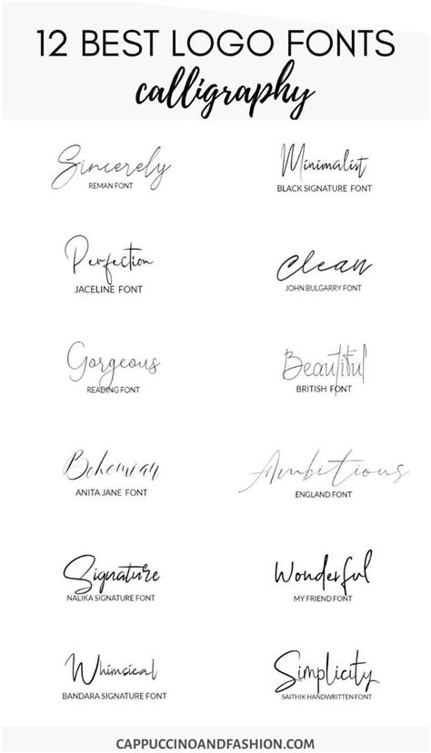 12 Best Handwritten Logo Fonts - Free Blog Logo Designs | Logo fonts ...