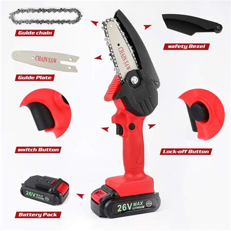 Mini Chainsaw Cordless Power Electric Chain Saws Inch Battery Power