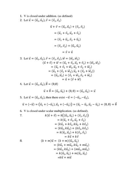 Solution Vector Space Studypool