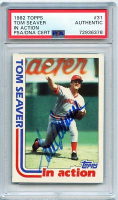 Topps Tom Seaver Cincinnati Reds Psa Dna Authentic Autograph