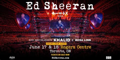 Ed Sheeran The Mathematics Tour Rogers Centre Energy 95 3 Radio