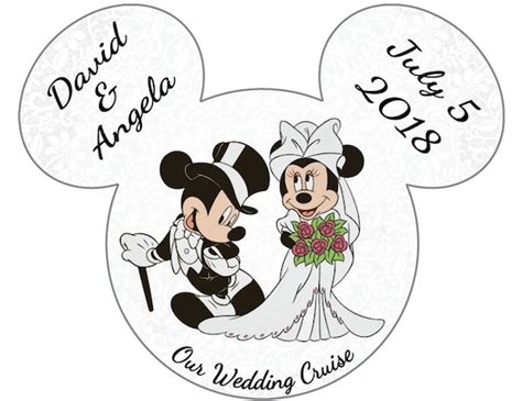 Xl Wedding Bride Groom Honeymoon Just Married Mickey Minnie Etsy