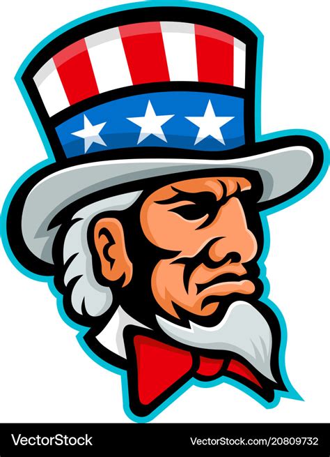 Uncle Sam Mascot Royalty Free Vector Image Vectorstock