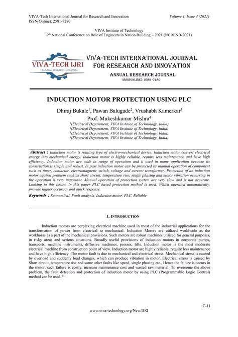 Induction Motor Protection Using Plc Pdf