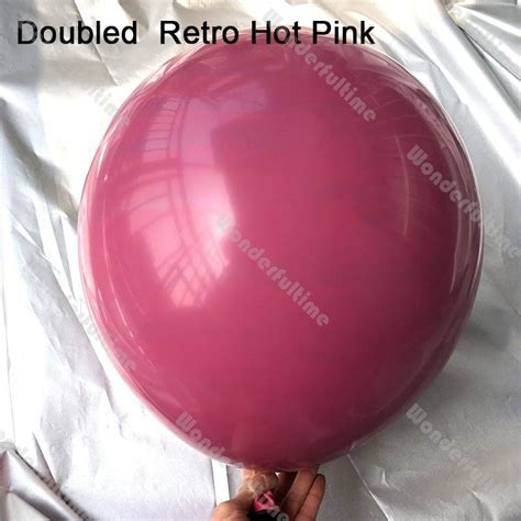 Pcs Doubled Retro Hot Pink Balloon Arch Garland Boho Etsy