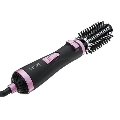 SURKER 2 In 1 Hot Air Brush Electric Curling Rod Multifunctional Hair Styling Tools Hair Curler