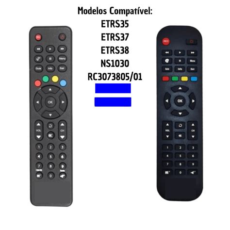 Controle Remoto Receptor Oi Tv Hd Elsys Etrs35 Etrs38