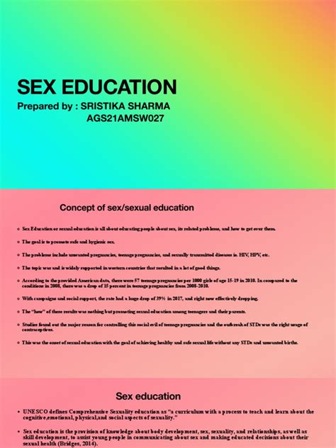 Presentation 2 Pdf Sex Education Adolescence