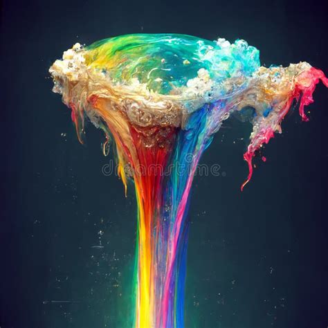 Rainbow Splash Abstract Rainbow Coloured Background Colourful