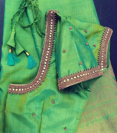 Pin By Suhasini On Aari Design In Green Blouse Designs Best