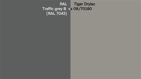 RAL Traffic Grey B RAL 7043 Vs Tiger Drylac 09 70160 Side By Side