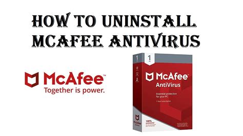 How To Uninstall Mcafee Antivirus Youtube