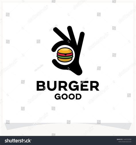 Burger Good Logo Design Template Stock Vector (Royalty Free) 1243723789 ...