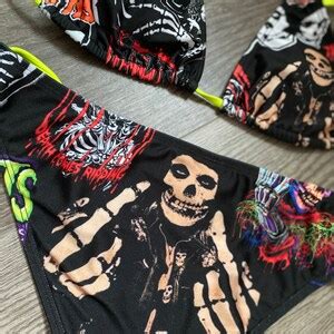 Strappy Bikini Set Punk Rock Bikini Swimsuit Beachwear Custom Bikini