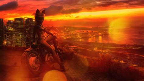 1920x1080 Girl Cat Helmet 4k Laptop Full Hd 1080p Hd 4k Wallpapers Images Backgrounds Photos