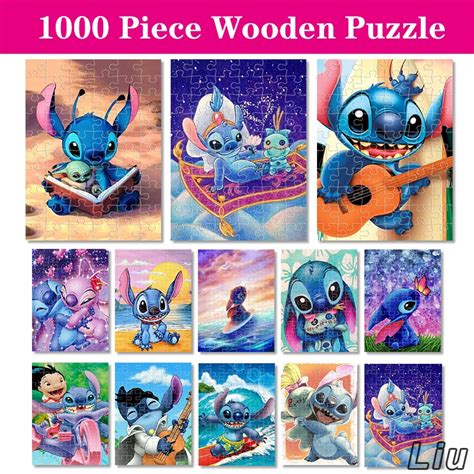 1000 Piece Puzzle Disney Movie Lilo Stitch Diy Cartoon Creative