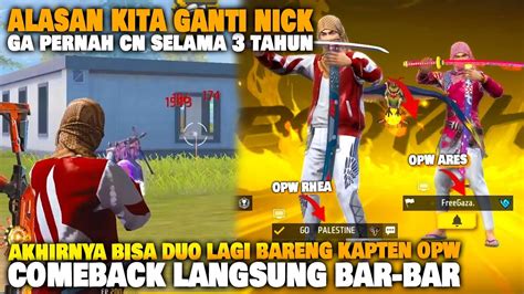 Alasan Bang Budi Opw Ares Dan Squad Opw Ganti Nick Name Selama Tahun