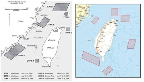 對比圖曝光！共軍演訓範圍比96年台海危機更大 已侵犯我領海 政治 自由時報電子報