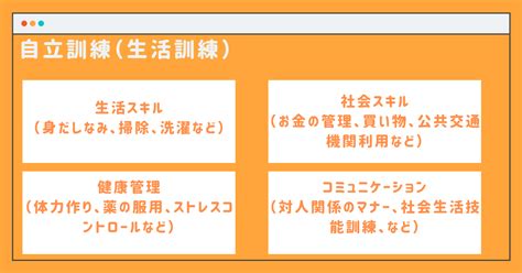 自立訓練（生活訓練）とは？プログラム内容について説明 ふくしのいろは