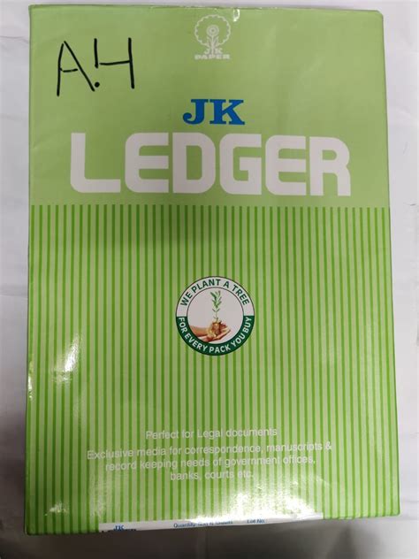 Jk Ledger Paper Fs Gsm Sheet Ream Sheets Off