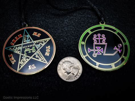 Dantalion Sigil Medallion Ars Goetia Demon Seal Goetic Impressions