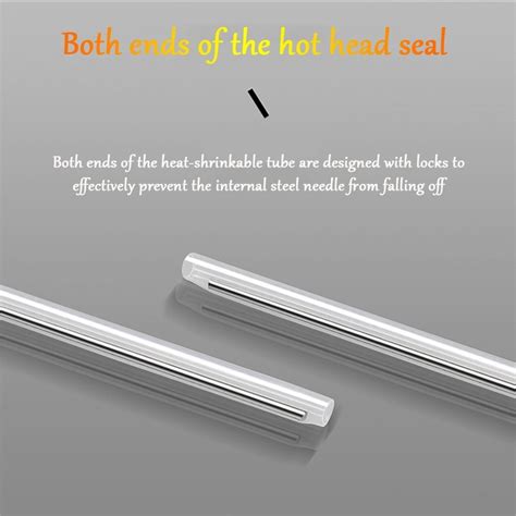 100pcs Pack 45mm Single Pin Optical Fiber Heat Shrinkable Tube Optical Hot Melt Tube Alexnld