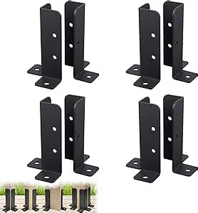 Chooglkj Pcs Adjustable Fence Pergola Post Anchor Base Brackets Kit