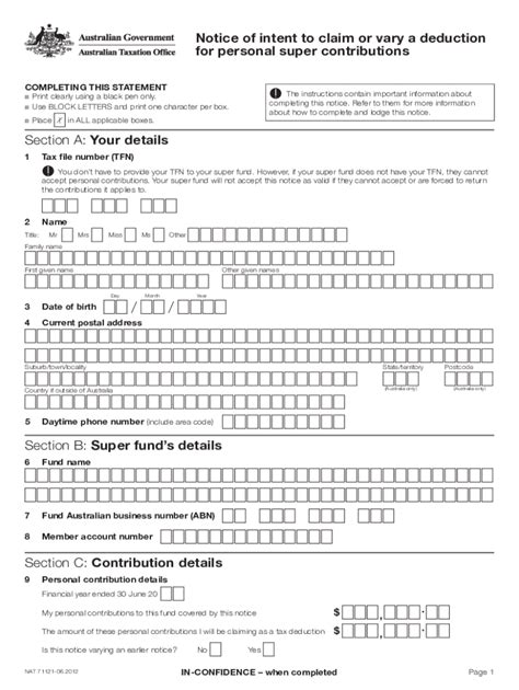 Deduction For Personal Super Contributions Australian Taxation Office Ato Gov 2020 2022