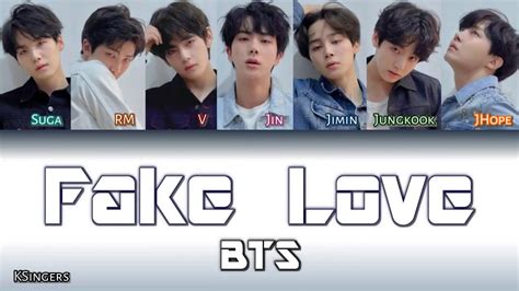 Bts Fake Love Sub Han Rom Español Color Coded Letra Youtube