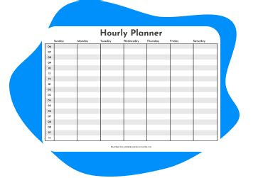 8 Hourly Planner Printable Templates - Download in PDF for Free