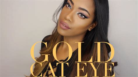 Golden Cat Eye Tutorial X New Makeup Routine Youtube