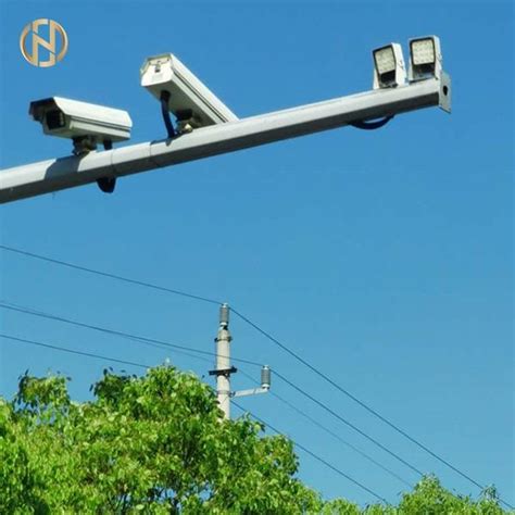 2M – 18M Height CCTV Camera Pole , Galvanized Steel Security Camera Pole - CCTV Camera Pole ...