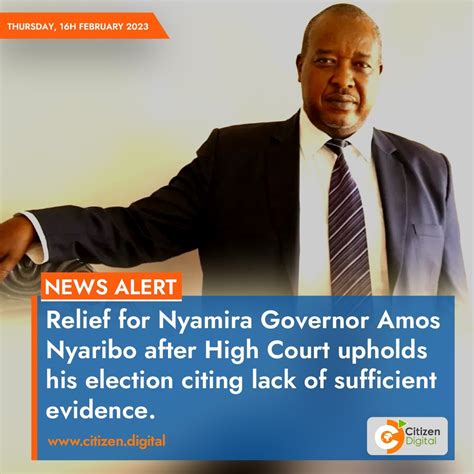 Hot Fm Kenya On Twitter Relief For Nyamira Governor Amos Nyaribo