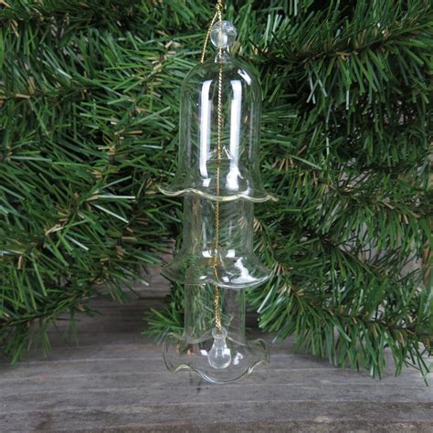 Vintage Tiered Glass Bell Ornament Scallop Edged Graduated Etsy