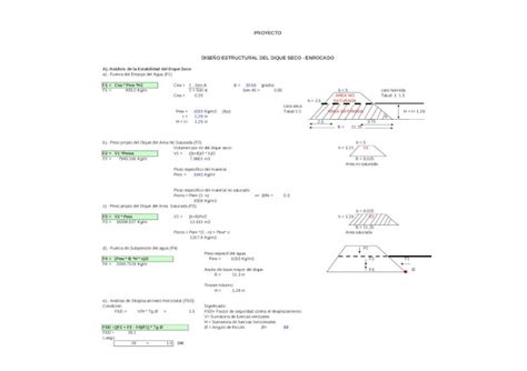 XLS DISEÑO ESTRUCTURAL DE DIQUE xls DOKUMEN TIPS