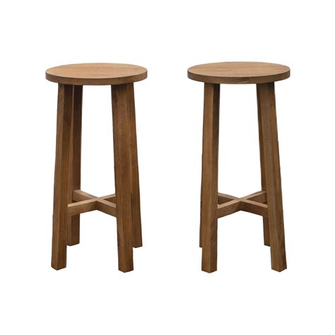 Natural Wooden Stool — Flock Events | Event & Wedding Furniture Hire