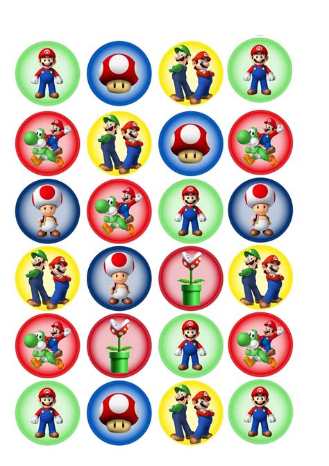 Super Mario Cupcake Toppers X12 The Cake Mixer The Cake Mixer