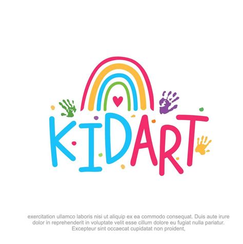 kids artist vector logo design. Kids art and craft logo design template. kids artwork logo ...