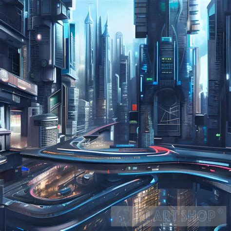 Futuristic City And Roads