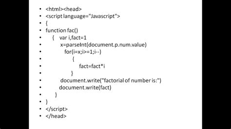 Factorial Of A Number Using Javascript YouTube