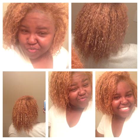 Natural Hair Colored Using Dark Lovely Hair Color Honey Blonde