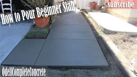 How To Pour A Beginners Concrete Slab Walkway DIY YouTube