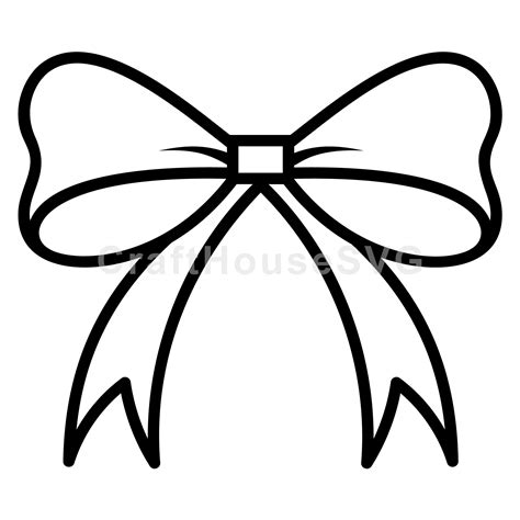 Classic Bow Outline SVG