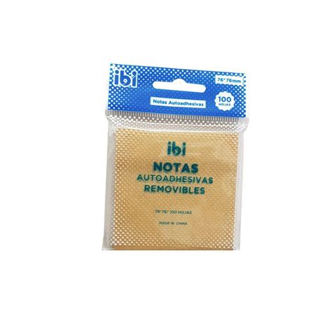 Notas Adhesivas Ibi 76x76mm 100 Hojas Pastel Kraft Batik